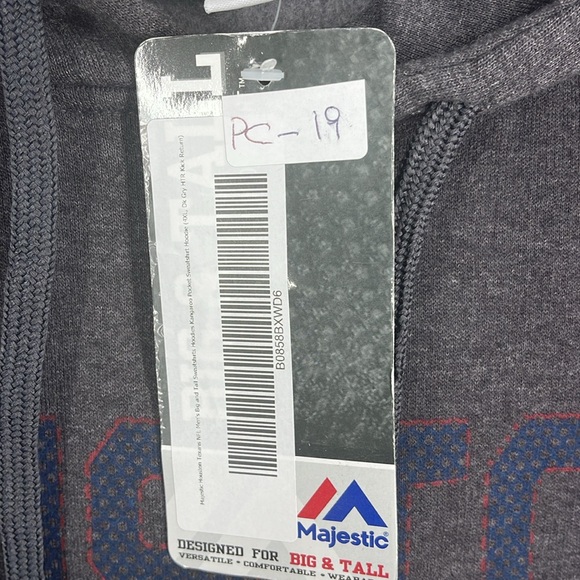 Majestic gray Houston Texans hoodie long sleeve kangaroo pocket men’s 4XL shirt - Picture 11 of 14